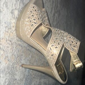 Giani Bernini Gold Embellished Heels